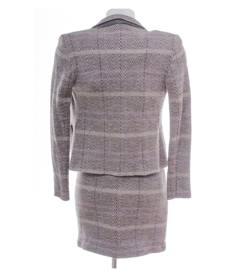 GC Fontana Damen Set ca. Gr. XS Lila 2-Teiler Wolle Gestreift – Foto 3