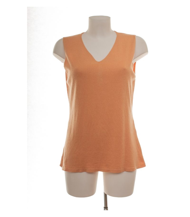 Laurèl Damen Top Gr. 38 (IT 44) Orange Stricktop Seidenmix – Foto 1