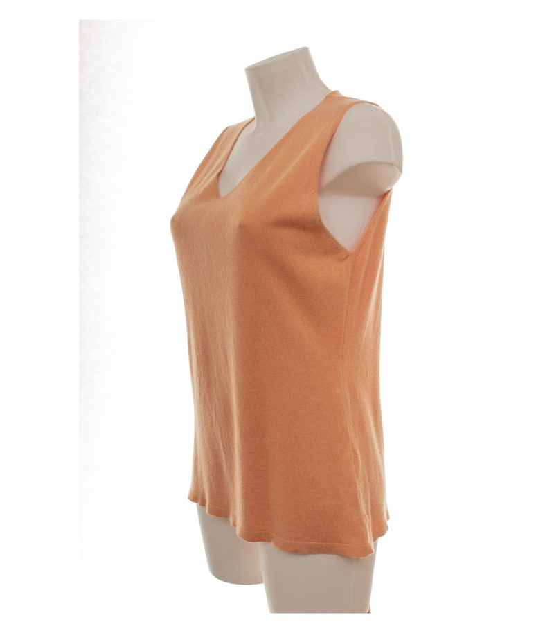 Laurèl Damen Top Gr. 38 (IT 44) Orange Stricktop Seidenmix – Foto 3