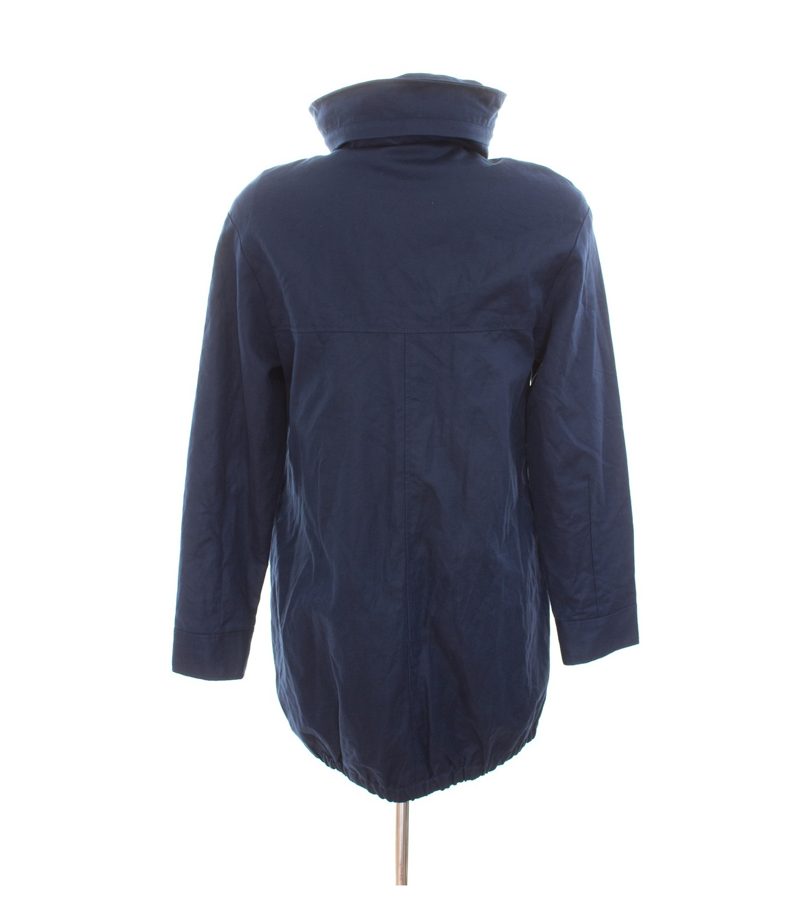 ZARA Damen Mantel Parka Mantel Gr. XS Blau Baumwolle Leinen – Foto 4