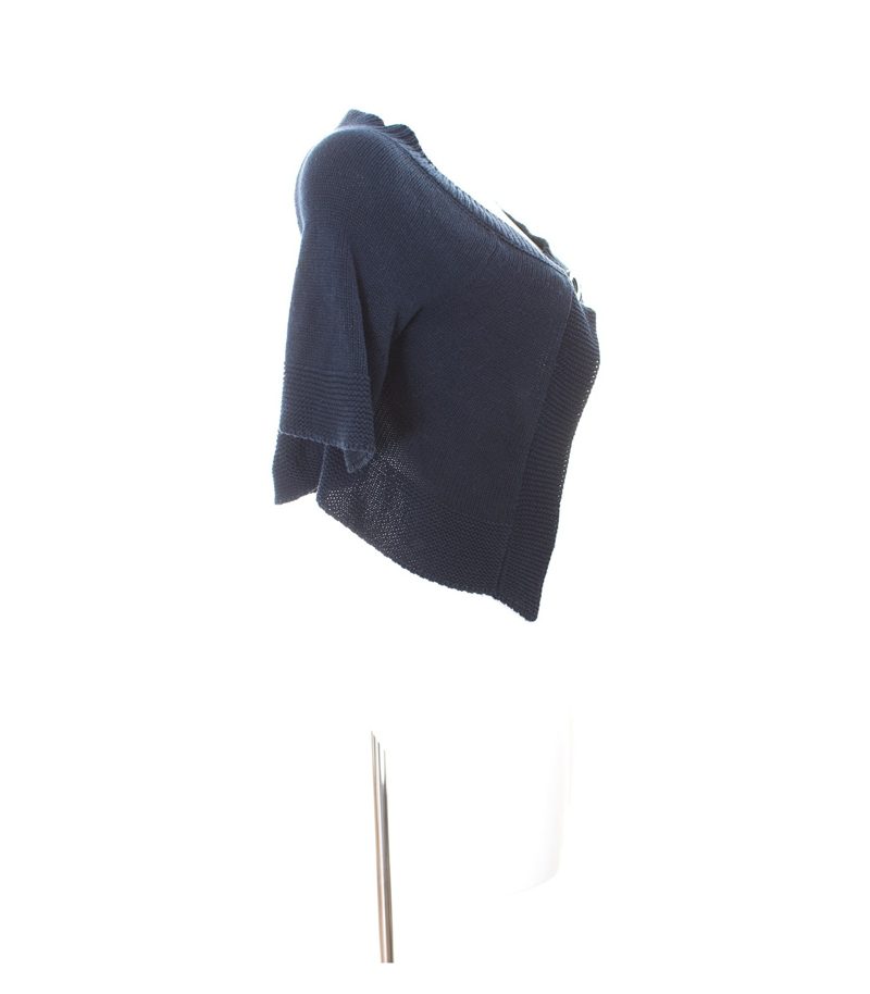 MAX&GO Damen Jacke Schulterjäckchen Gr. S Blau Baumwolle – Foto 3