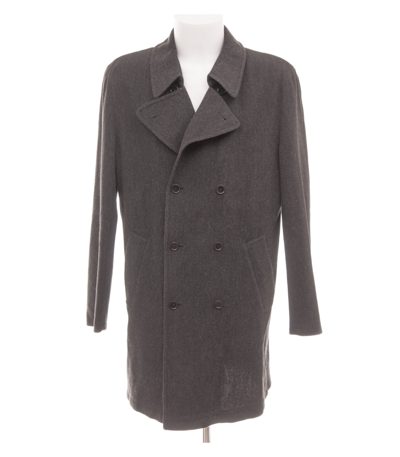 Cerruti 1881 Herren Mantel ca. Gr. 52 Grau Wollmix Meliert