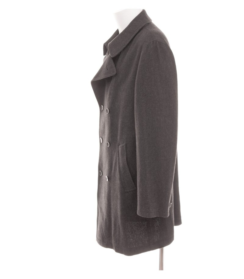 Cerruti 1881 Herren Mantel ca. Gr. 52 Grau Wollmix Meliert – Foto 3