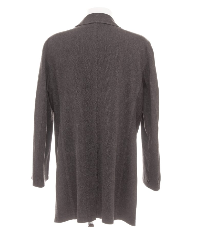 Cerruti 1881 Herren Mantel ca. Gr. 52 Grau Wollmix Meliert – Foto 4