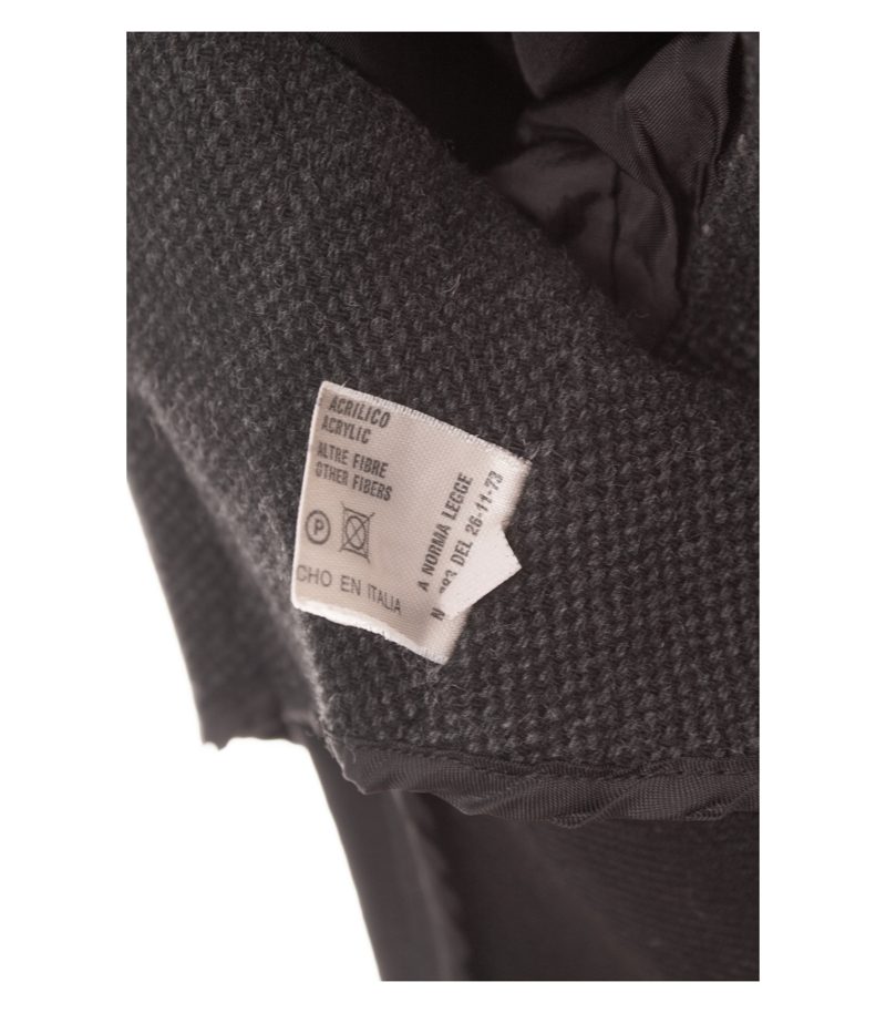 Cerruti 1881 Herren Mantel ca. Gr. 52 Grau Wollmix Meliert – Foto 8