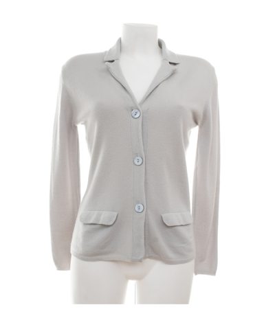 Cipriani Damen Strickjacke Gr. 38 Grau Cardigan Kaschmir