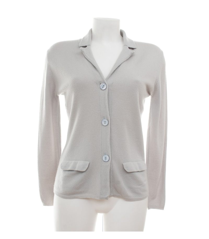 Cipriani Damen Strickjacke Gr. 38 Grau Cardigan Kaschmir – Foto 1