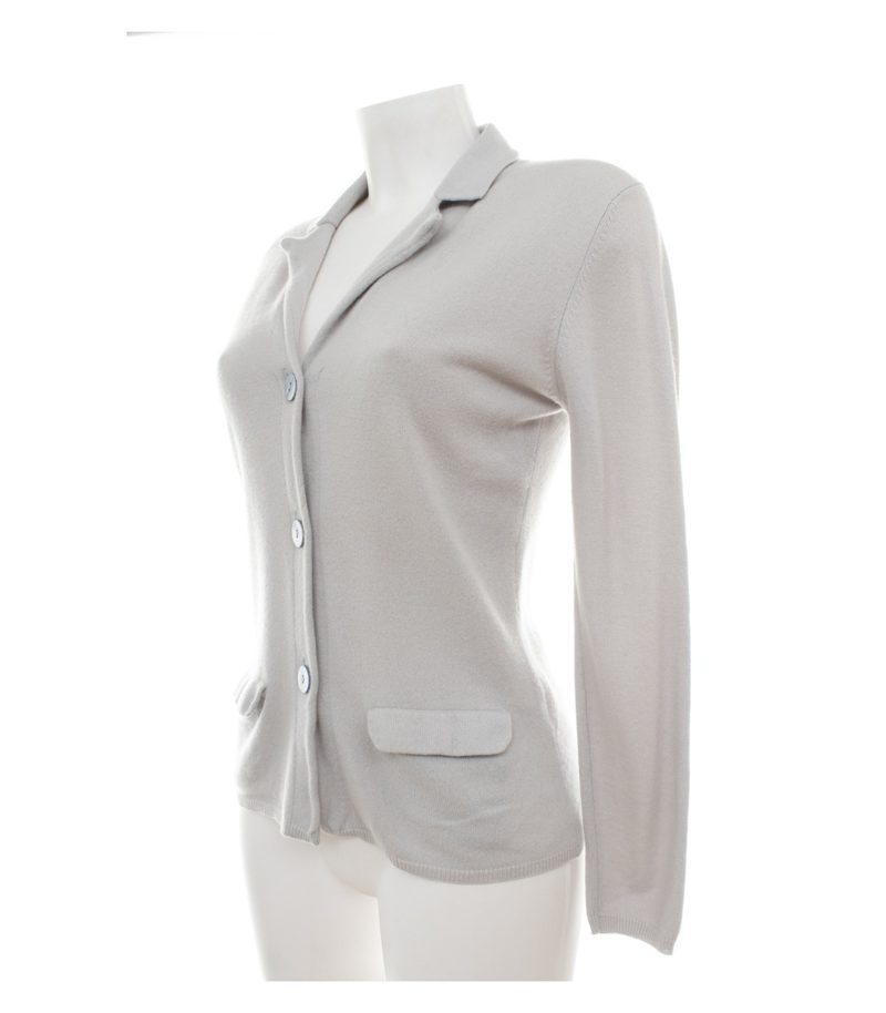 Cipriani Damen Strickjacke Gr. 38 Grau Cardigan Kaschmir – Foto 2