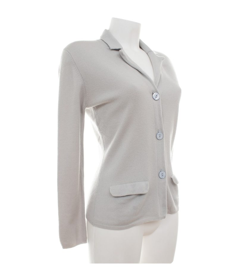 Cipriani Damen Strickjacke Gr. 38 Grau Cardigan Kaschmir – Foto 4