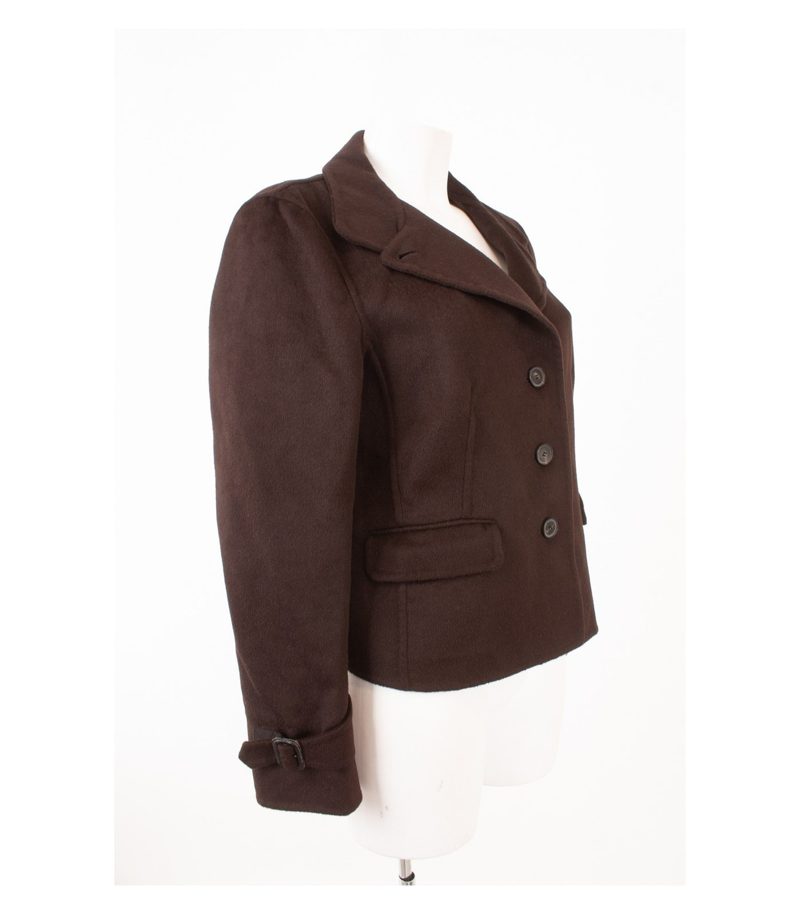 STRENESSE BLUE Damen Blazer Gr. DE 40 Jackett Braun Angora Wolle – Foto 2