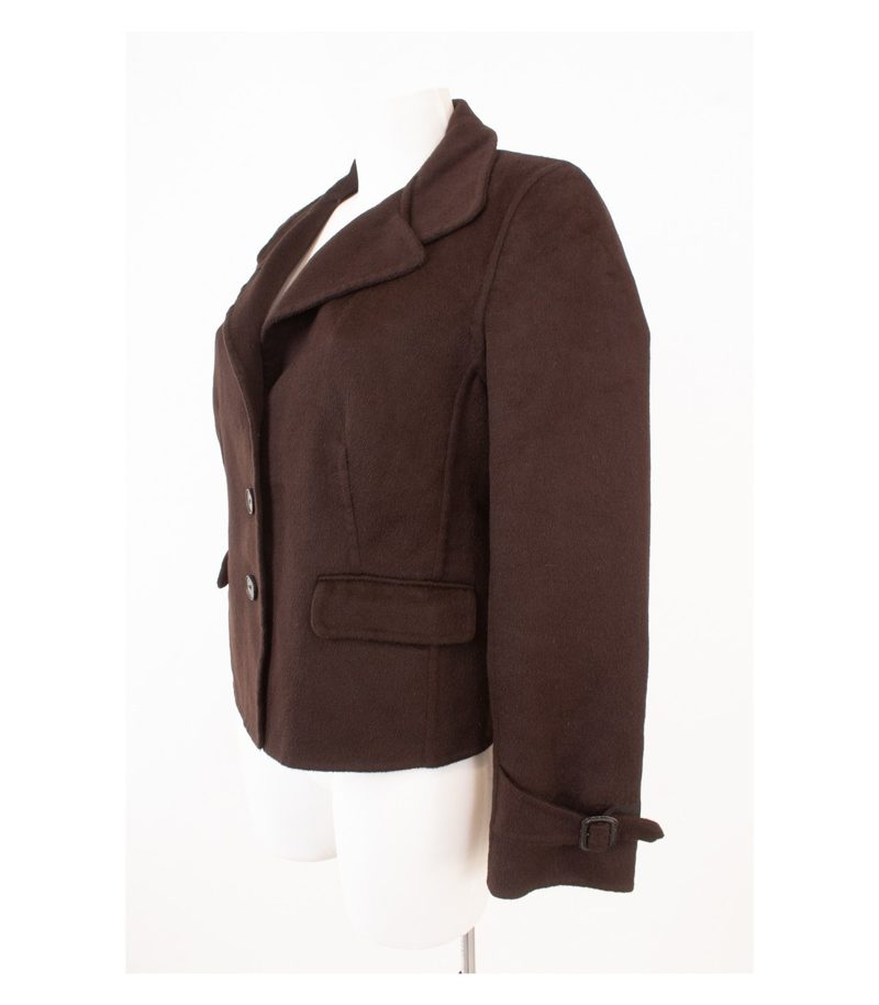 STRENESSE BLUE Damen Blazer Gr. DE 40 Jackett Braun Angora Wolle – Foto 3
