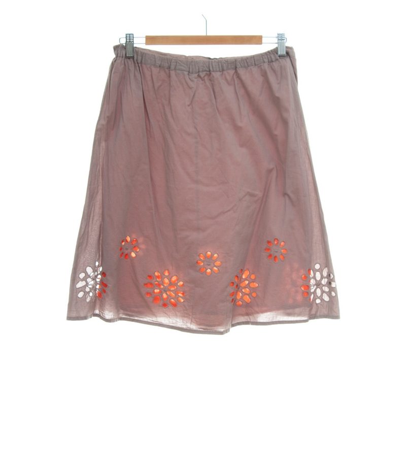 Boden Damen Rock A-Linien-Rock Gr. UK 8 (DE 34) Florale Cut-Outs Baumwolle – Foto 1