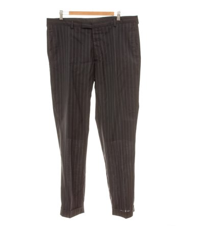KENZO Herren HOMME Hose Anzughose Nadelstreifen Reserve Gr. 54 Braun Wolle