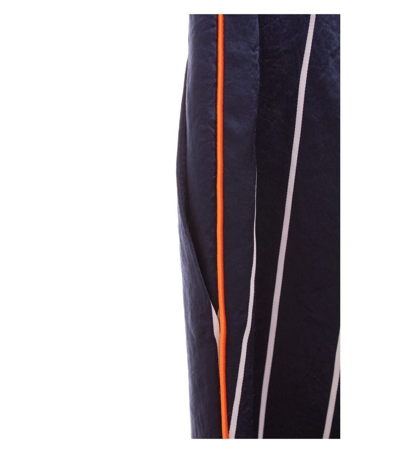 HUGO Damen Hose Gestreift Seitenstreifen Gr. 34 Mehrfarbig Blau – Foto 3