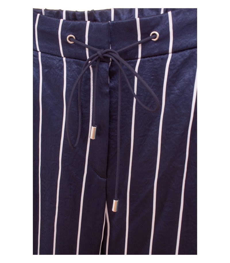 HUGO Damen Hose Gestreift Seitenstreifen Gr. 34 Mehrfarbig Blau – Foto 4