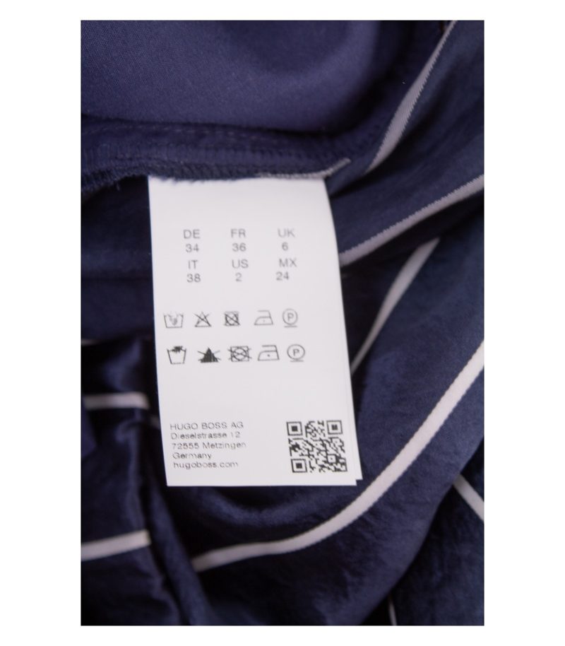 HUGO Damen Hose Gestreift Seitenstreifen Gr. 34 Mehrfarbig Blau – Foto 6
