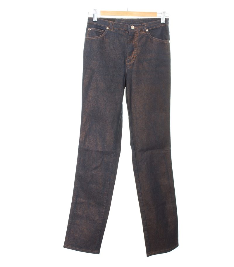 ESCADA Damen Jeans Gr. DE 34 Blau Braun Denim Baumwolle – Foto 1