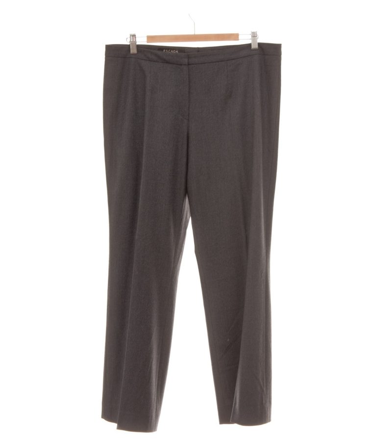 ESCADA Damen Hose Business Anzughose Gr. 44 Grau Wolle – Foto 1