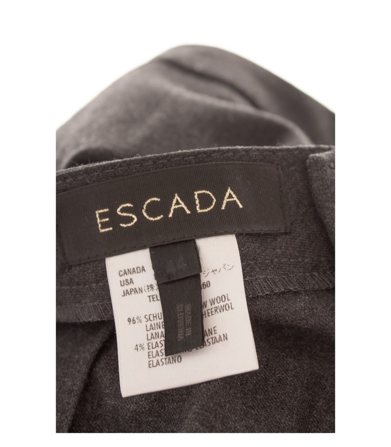ESCADA Damen Hose Business Anzughose Gr. 44 Grau Wolle – Foto 3