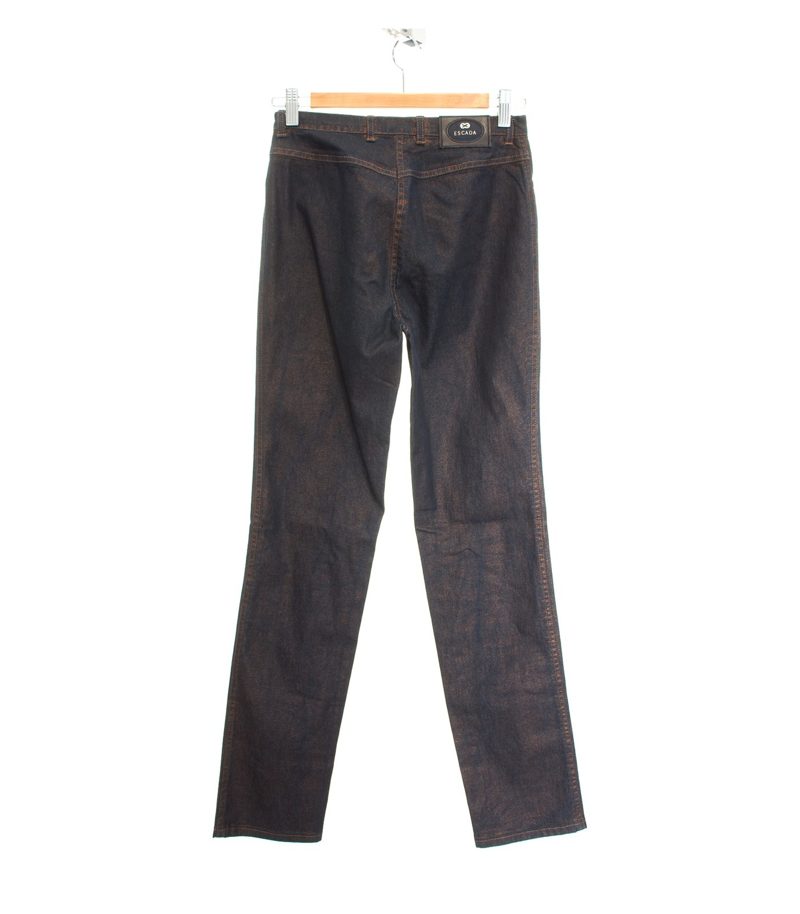 ESCADA Damen Jeans Gr. DE 34 Blau Braun Denim Baumwolle – Foto 3