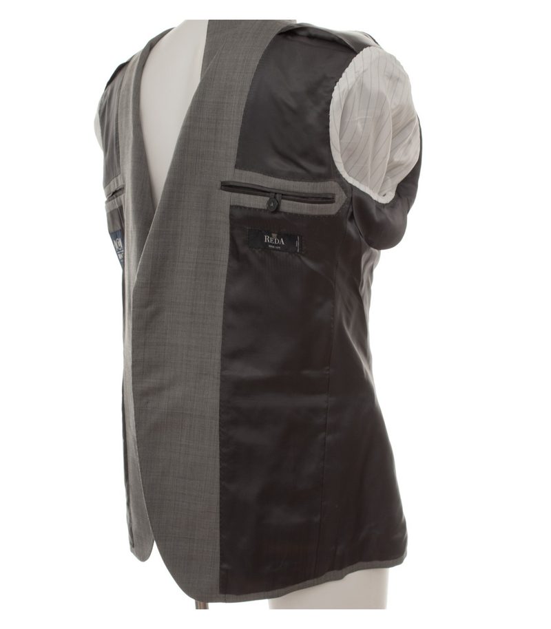 BOGGI MILANO Herren Anzug Regular Fit Kariert REDA Gr. 50 Super 130s Grau Wolle – Foto 6