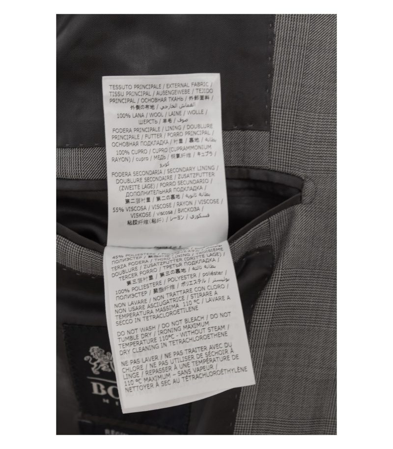 BOGGI MILANO Herren Anzug Regular Fit Kariert REDA Gr. 50 Super 130s Grau Wolle – Foto 9