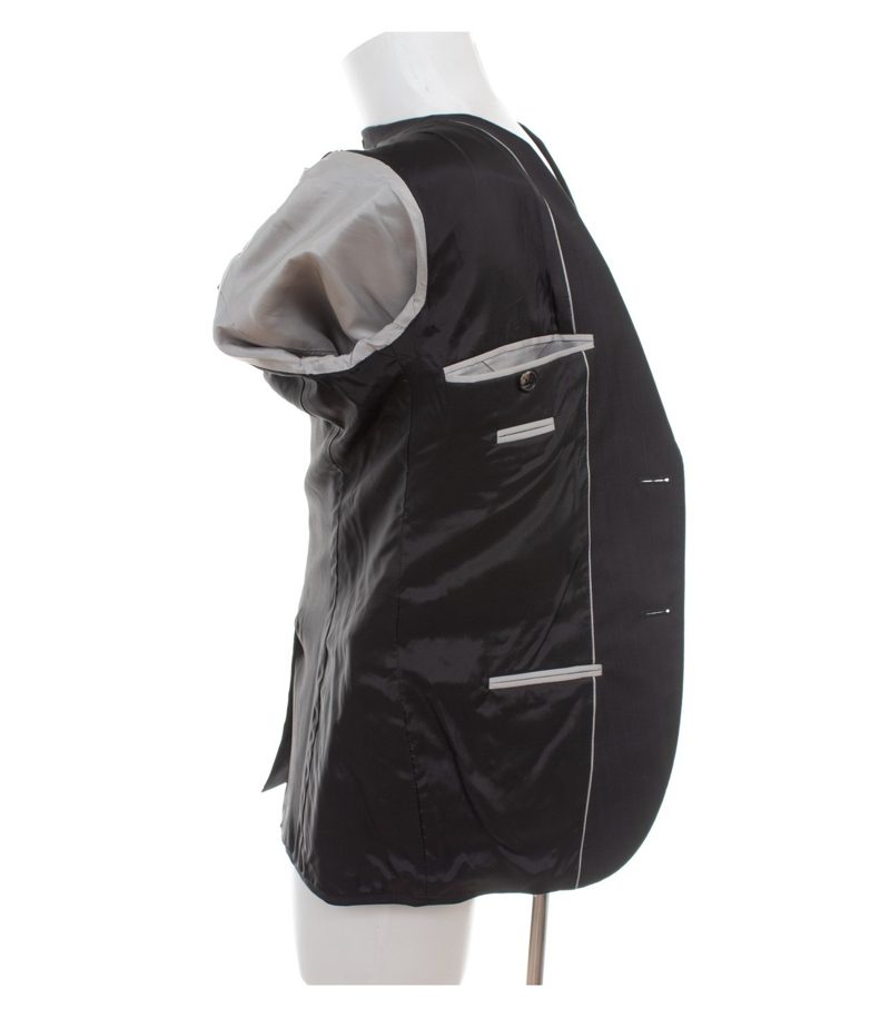 BOSS Herren Anzug Business The Jam2/Sharp2 Nadelstreifen Gr. 46 Schwarz Wolle – Foto 6