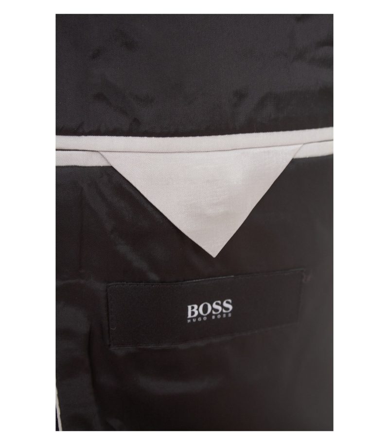 BOSS Herren Anzug Business The Jam2/Sharp2 Nadelstreifen Gr. 46 Schwarz Wolle – Foto 10