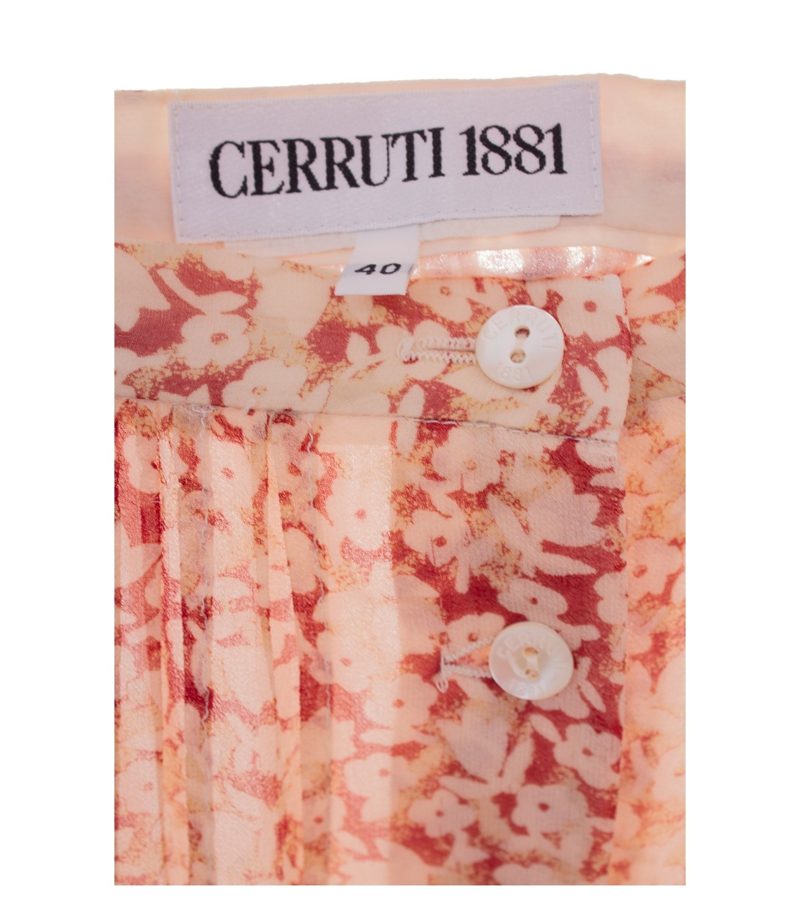CERRUTI 1881 Damen Rock Midirock Floral Gr. 40 (DE 38) Mehrfarbig Seide – Foto 3