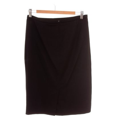 MaxMara Damen Rock Bleistiftrock Schlitz Gr. 42 (wie 40) Kamelhaar Schwarz