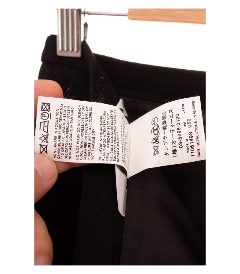 MaxMara Damen Rock Bleistiftrock Schlitz Gr. 42 (wie 40) Kamelhaar Schwarz – Foto 3