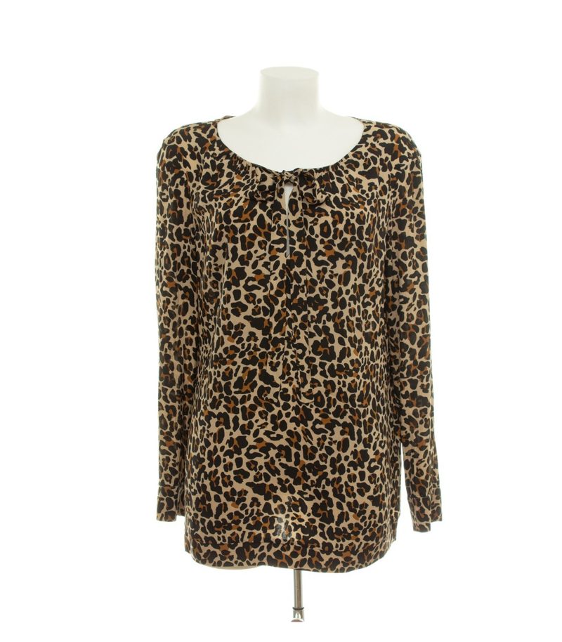 STEFFEN SCHRAUT Damen Bluse Leopardenmuster Bindeband Gr. 40 Mehrfarbig Seide – Foto 1