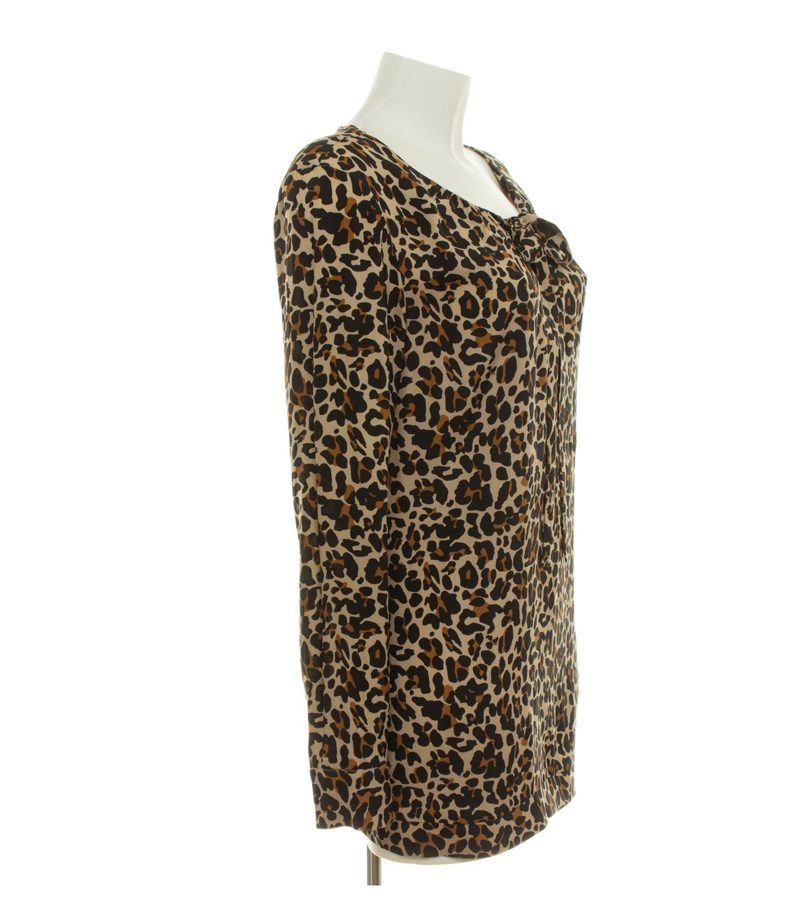 STEFFEN SCHRAUT Damen Bluse Leopardenmuster Bindeband Gr. 40 Mehrfarbig Seide – Foto 2