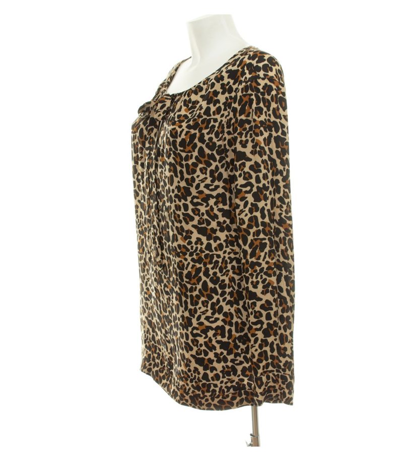 STEFFEN SCHRAUT Damen Bluse Leopardenmuster Bindeband Gr. 40 Mehrfarbig Seide – Foto 3