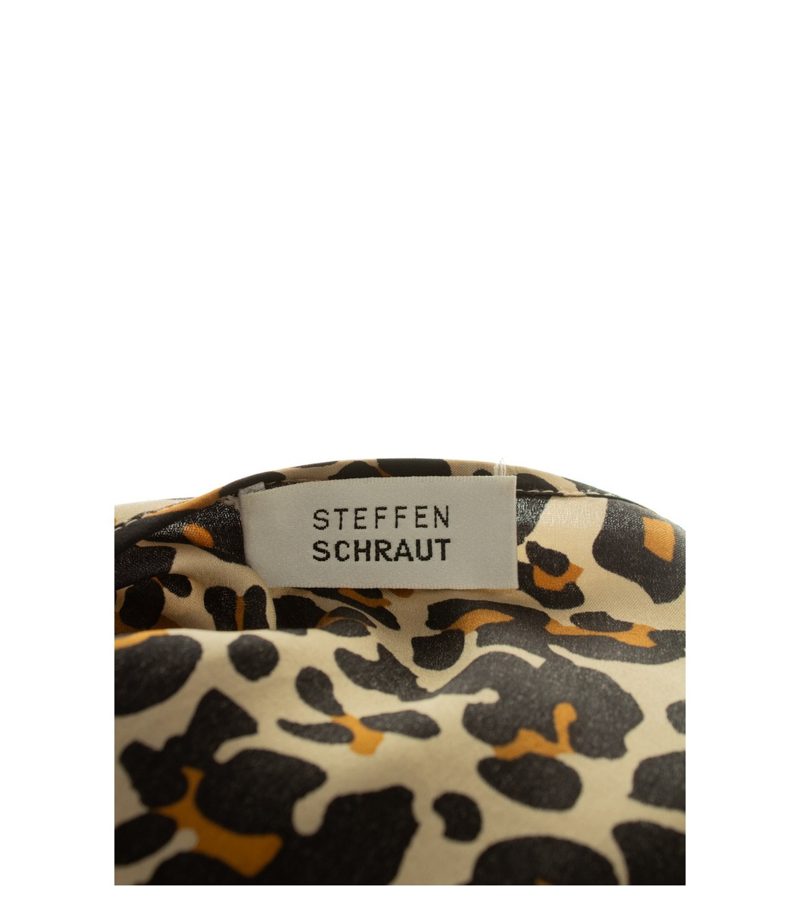 STEFFEN SCHRAUT Damen Bluse Leopardenmuster Bindeband Gr. 40 Mehrfarbig Seide – Foto 5