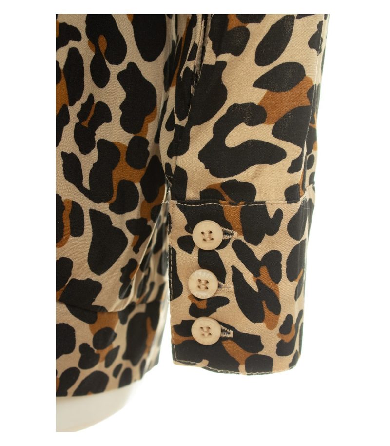 STEFFEN SCHRAUT Damen Bluse Leopardenmuster Bindeband Gr. 40 Mehrfarbig Seide – Foto 6