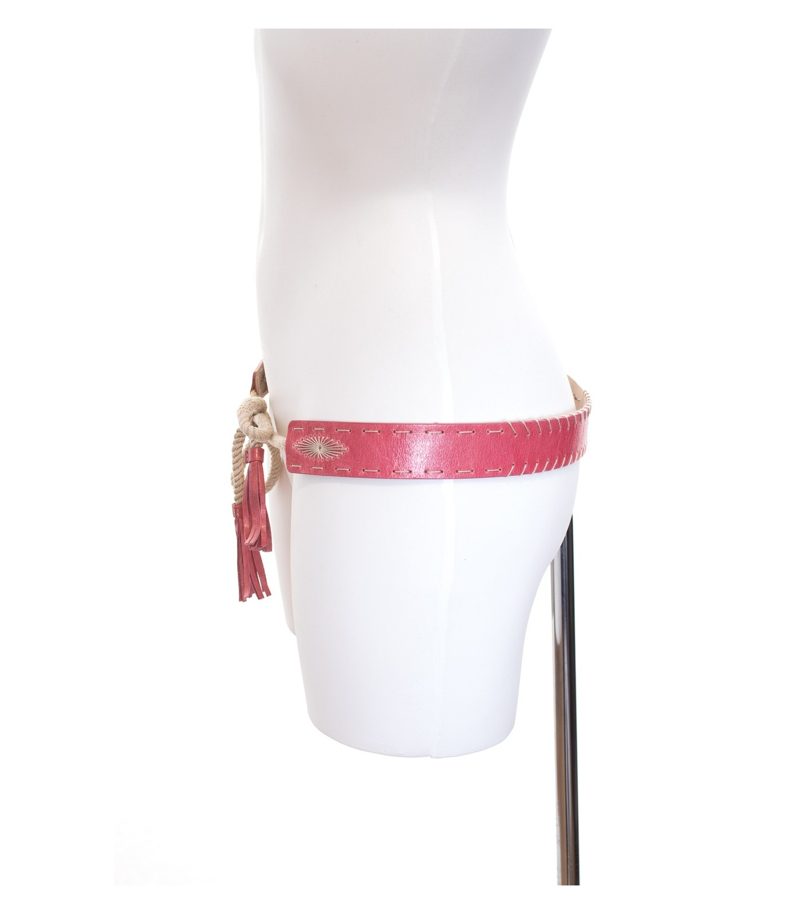 SCHUMACHER Damen Gürtel Gr. S Rose Creme Leder – Foto 2