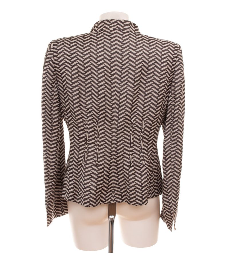 ARMANI COLLEZIONI Damen Blazer Gr. IT 46 (DE 40) Mehrfarbig Leinen Seide – Foto 4