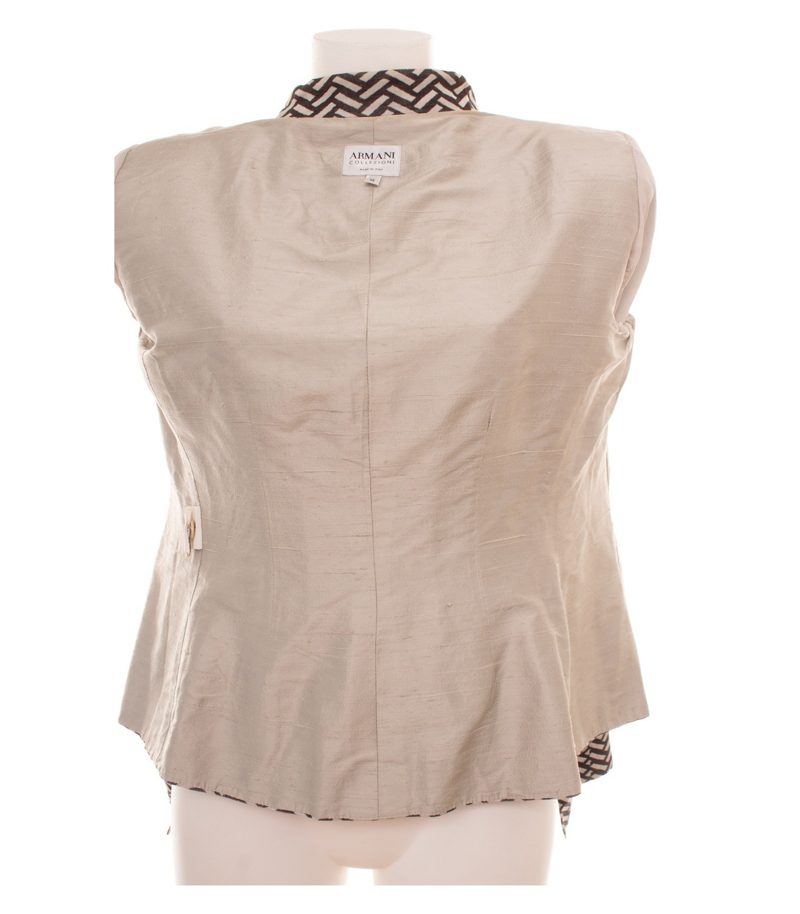 ARMANI COLLEZIONI Damen Blazer Gr. IT 46 (DE 40) Mehrfarbig Leinen Seide – Foto 7