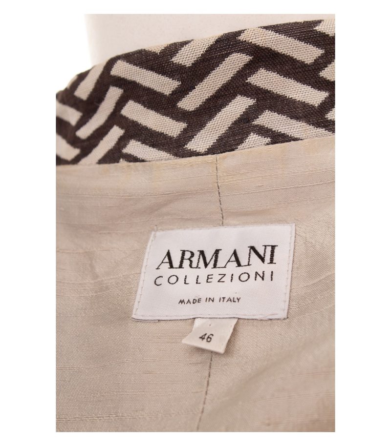 ARMANI COLLEZIONI Damen Blazer Gr. IT 46 (DE 40) Mehrfarbig Leinen Seide – Foto 8