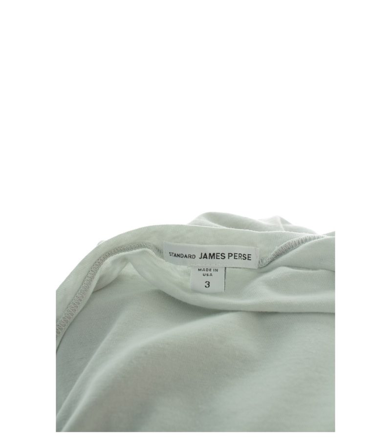 JAMES PERSE Damen Kleid Raffkleid Stretch Gr. 3 (DE 40) Grau Baumwolle – Foto 6