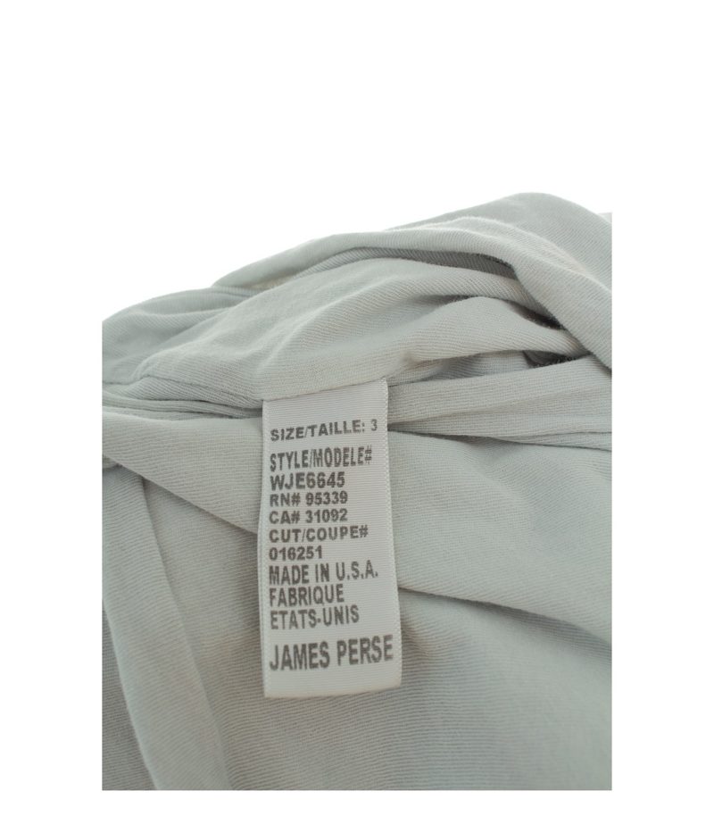 JAMES PERSE Damen Kleid Raffkleid Stretch Gr. 3 (DE 40) Grau Baumwolle – Foto 7