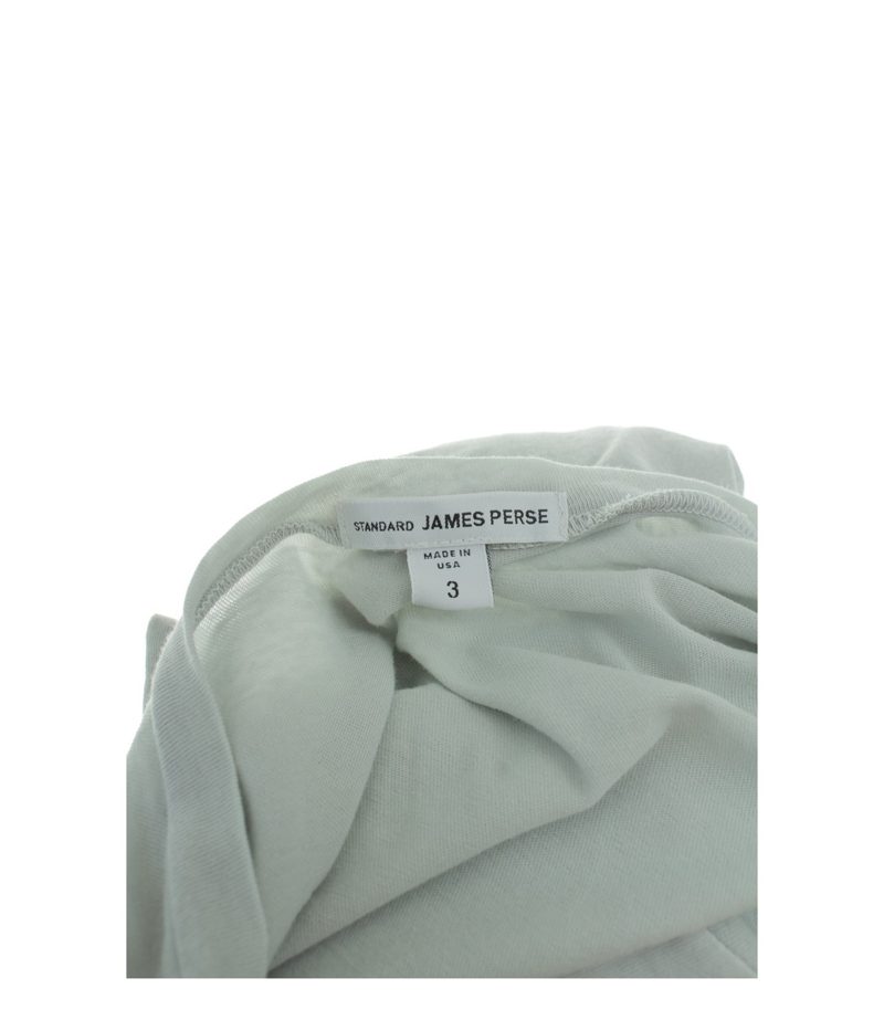 JAMES PERSE Damen Kleid Raffkleid Stretch Gr. 3 (DE 40) Grau Baumwolle – Foto 9
