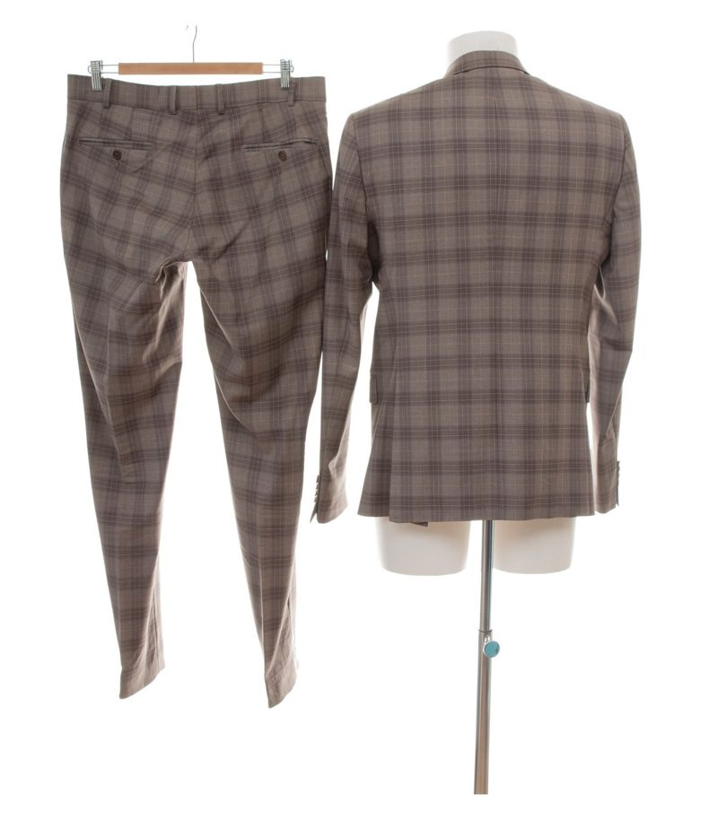 LAWRENCE GREY Herren Anzug 3-teilig Slim Fit LGMFW181931-24A Gr. 98 Braun Wolle – Foto 2