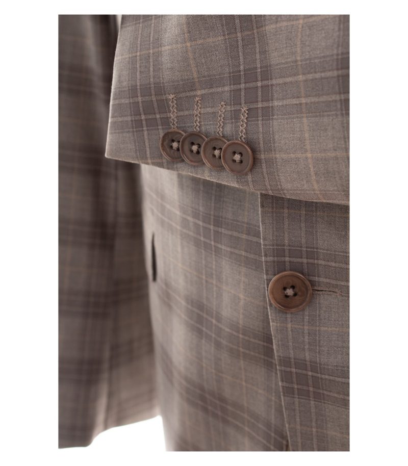 LAWRENCE GREY Herren Anzug 3-teilig Slim Fit LGMFW181931-24A Gr. 98 Braun Wolle – Foto 4