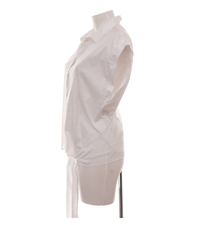 RIANI Damen Bluse Hemdbluse 94 5590-2073 Kurzarm Casual Gr. 44 Weiß Baumwolle – Foto 3