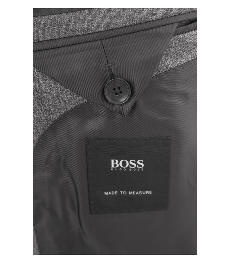 Hugo Boss Herren Anzug 2-Teiler ca. Maßkonfektion Business Gr. 58 Grau Wolle – Foto 3