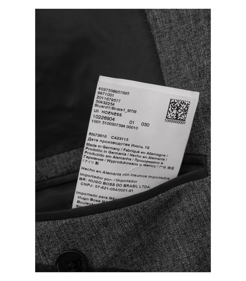 Hugo Boss Herren Anzug 2-Teiler ca. Maßkonfektion Business Gr. 58 Grau Wolle – Foto 7