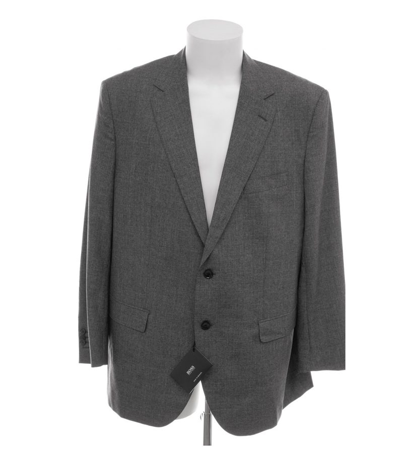 Hugo Boss Herren Anzug 2-Teiler ca. Maßkonfektion Business Gr. 58 Grau Wolle – Foto 8