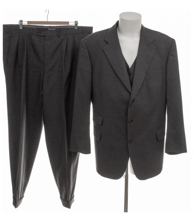 Burberrys Herren Anzug 3-Teiler Bristol-SU Unifarben Business Gr. 28 Grau Wolle